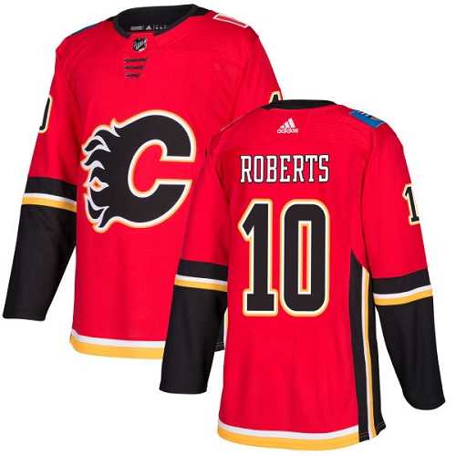 Men's Adidas Calgary Flames #10 Gary Roberts Red Home Authentic Stitched NHL Jersey