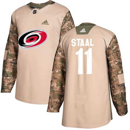 Men's Adidas Carolina Hurricanes #11 Jordan Staal Camo Authentic 2017 Veterans Day Stitched NHL Jersey