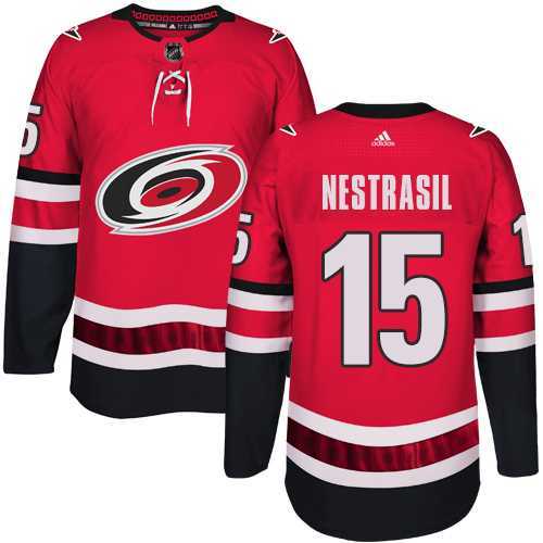 Men's Adidas Carolina Hurricanes #15 Andrej Nestrasil Authentic Red Home NHL Jersey