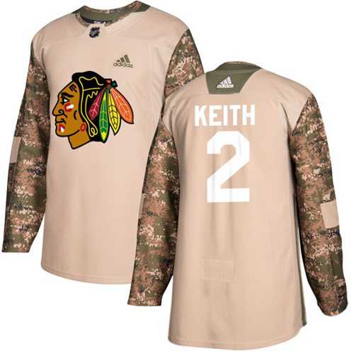 Men's Adidas Chicago Blackhawks #2 Duncan Keith Camo Authentic 2017 Veterans Day Stitched NHL Jersey
