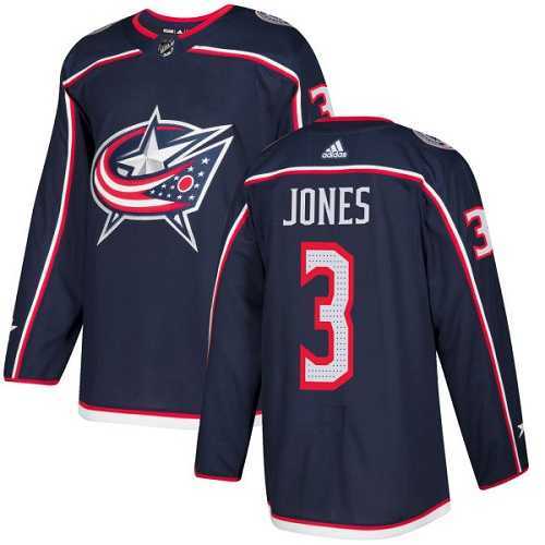 Men's Adidas Columbus Blue Jackets #3 Seth Jones Navy Blue Home Authentic Stitched NHL Jersey