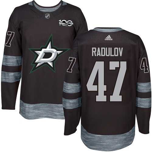 Men's Adidas Dallas Stars #47 Alexander Radulov Black 1917-2017 100th Anniversary Stitched NHL Jersey