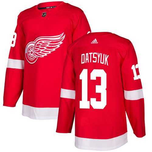 Men's Adidas Detroit Red Wings #13 Pavel Datsyuk Red Home Authentic Stitched NHL Jersey