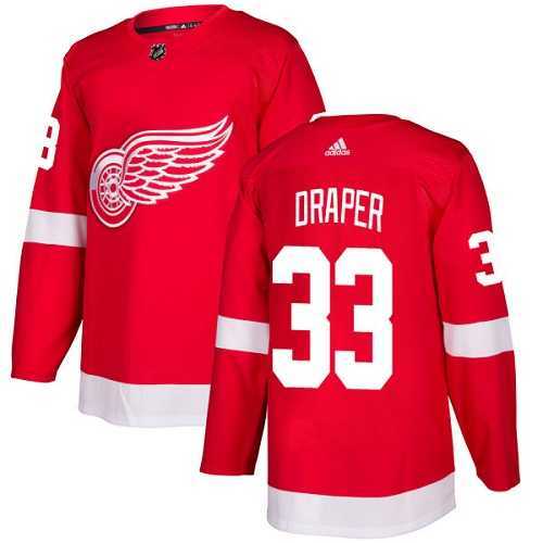 Men's Adidas Detroit Red Wings #33 Kris Draper Red Home Authentic Stitched NHL Jersey