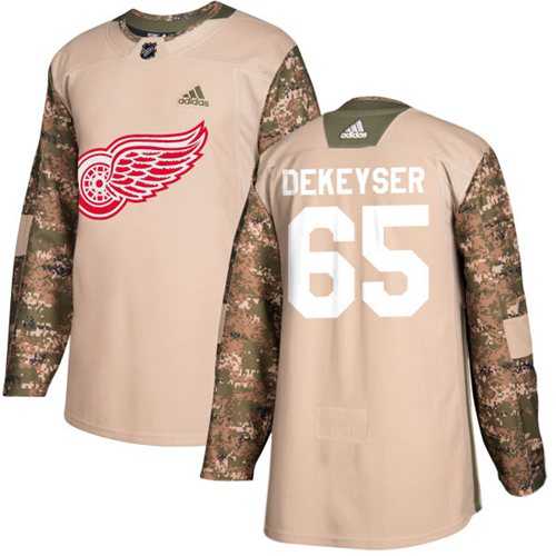 Men's Adidas Detroit Red Wings #65 Danny DeKeyser Camo Authentic 2017 Veterans Day Stitched NHL Jersey