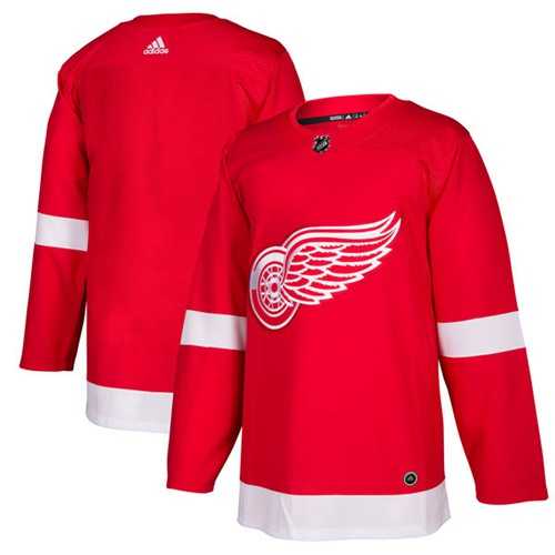 Men's Adidas Detroit Red Wings Blank Red Home Authentic Stitched NHL Jersey
