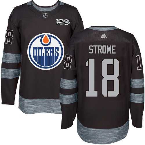Men's Adidas Edmonton Oilers #18 Ryan Strome Black 1917-2017 100th Anniversary Stitched NHL Jersey