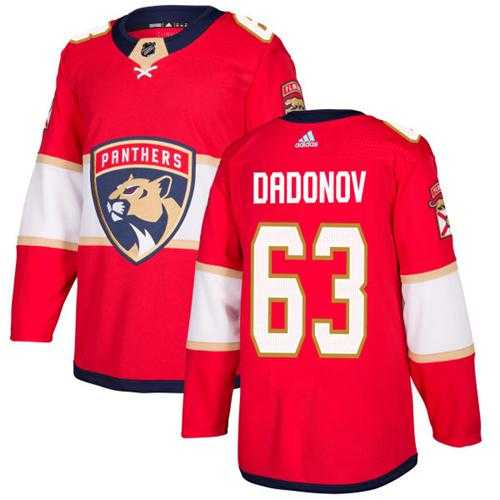 Men's Adidas Florida Panthers #63 Evgenii Dadonov Red Home Authentic Stitched NHL Jersey