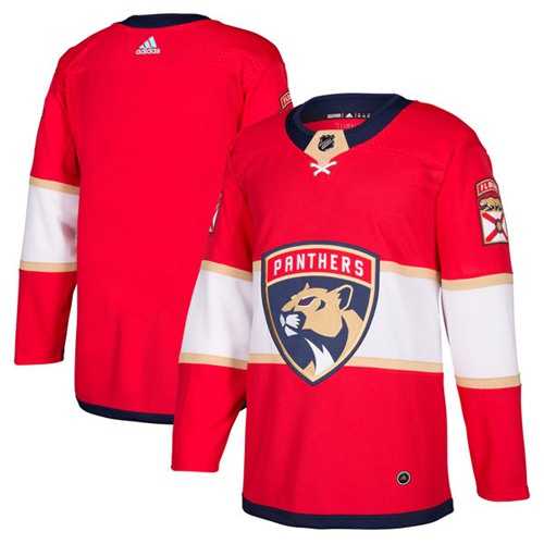 Men's Adidas Florida Panthers Blank Red Home Authentic Stitched NHL Jersey