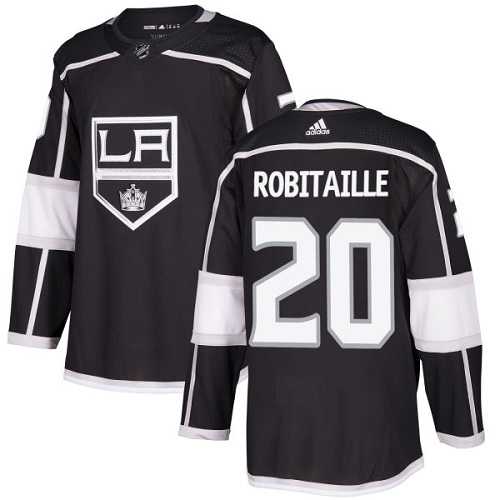 Men's Adidas Los Angeles Kings #20 Luc Robitaille Black Home Authentic Stitched NHL Jersey