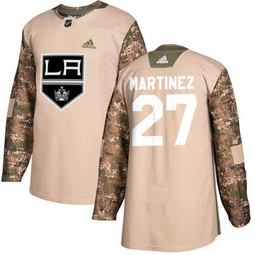 Men's Adidas Los Angeles Kings #27 Alec Martinez Camo Authentic 2017 Veterans Day Stitched NHL Jersey