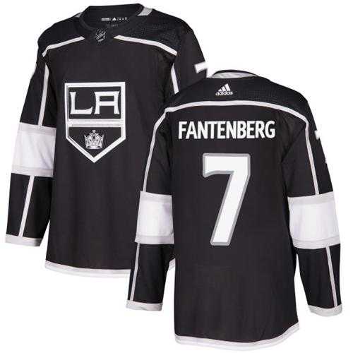 Men's Adidas Los Angeles Kings #7 Oscar Fantenberg Black Home Authentic Stitched NHL Jersey