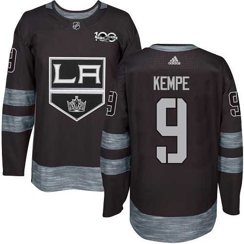 Men's Adidas Los Angeles Kings #9 Adrian Kempe Black 1917-2017 100th Anniversary Stitched NHL Jersey