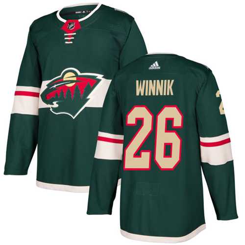 Men's Adidas Minnesota Wild #26 Daniel Winnik Green Home Authentic Stitched NHL
