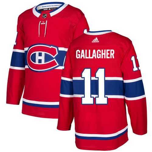 Men's Adidas Montreal Canadiens #11 Brendan Gallagher Red Home Authentic Stitched NHL Jersey