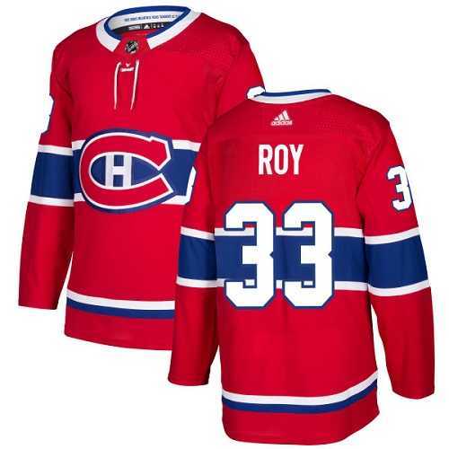 Men's Adidas Montreal Canadiens #33 Patrick Roy Red Home Authentic Stitched NHL Jersey