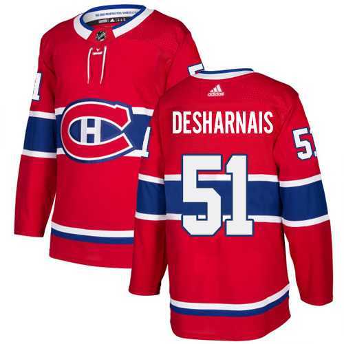 Men's Adidas Montreal Canadiens #51 David Desharnais Red Home Authentic Stitched NHL Jersey