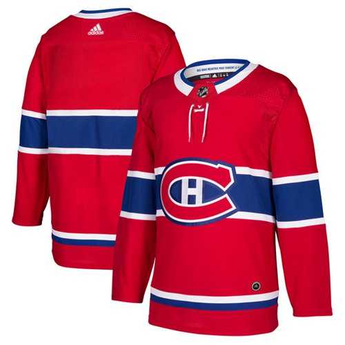 Men's Adidas Montreal Canadiens Blank Red Home Authentic Stitched NHL Jersey
