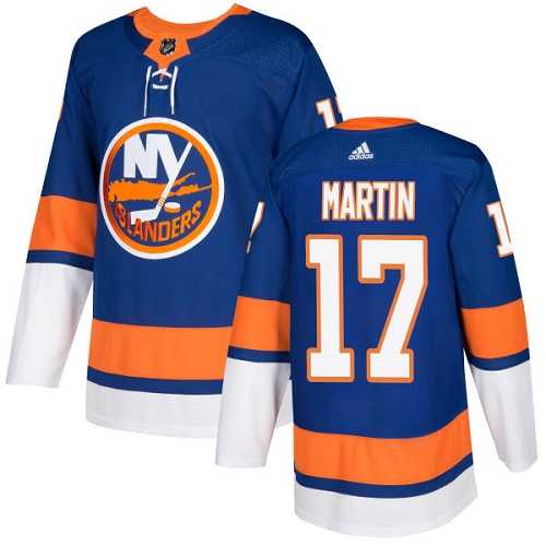 Men's Adidas New York Islanders #17 Matt Martin Royal Blue Home Authentic Stitched NHL Jersey