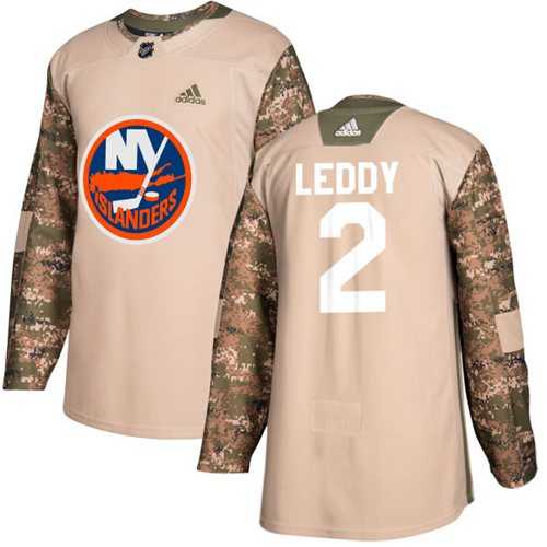 Men's Adidas New York Islanders #2 Nick Leddy Camo Authentic 2017 Veterans Day Stitched NHL Jersey