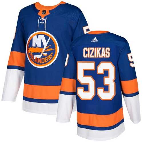 Men's Adidas New York Islanders #53 Casey Cizikas Royal Blue Home Authentic Stitched NHL Jersey