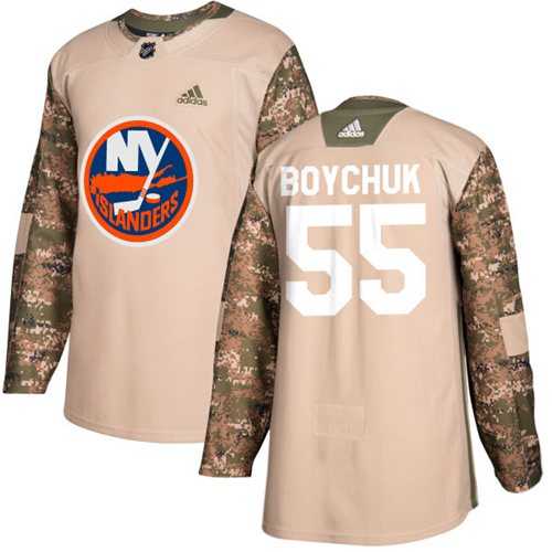 Men's Adidas New York Islanders #55 Johnny Boychuk Camo Authentic 2017 Veterans Day Stitched NHL Jersey