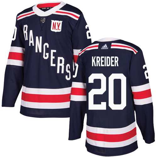 Men's Adidas New York Rangers #20 Chris Kreider Navy Blue Authentic 2018 Winter Classic Stitched NHL Jersey