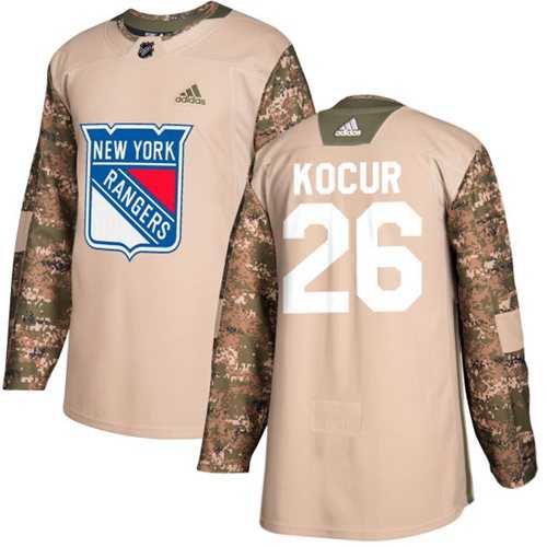 Men's Adidas New York Rangers #26 Joe Kocur Camo Authentic 2017 Veterans Day Stitched NHL Jersey