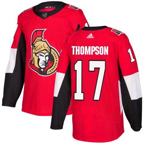 Men's Adidas Ottawa Senators #17 Nate Thompson Red Home Authentic Stitched NHL Jersey