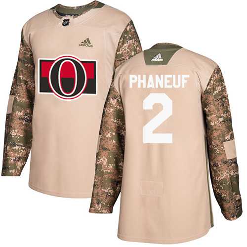 Men's Adidas Ottawa Senators #2 Dion Phaneuf Camo Authentic 2017 Veterans Day Stitched NHL Jersey