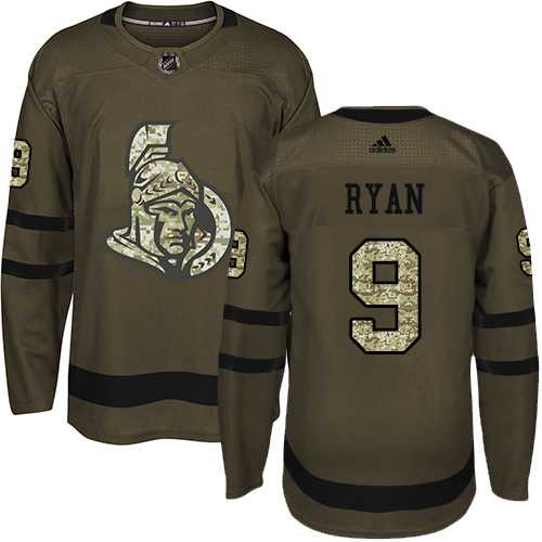 Men's Adidas Ottawa Senators #9 Bobby Ryan Green Salute to Service Stitched NHL Jersey