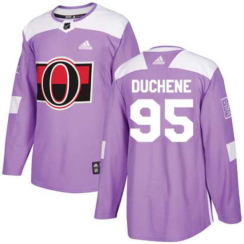 Men's Adidas Ottawa Senators #95 Matt Duchene Purple Authentic Fights Cancer Stitched NHL Jersey