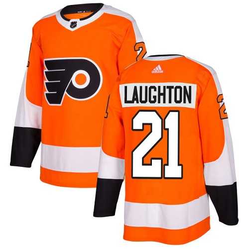 Men's Adidas Philadelphia Flyers #21 Scott Laughton Orange Home Authentic Stitched NHL Jersey