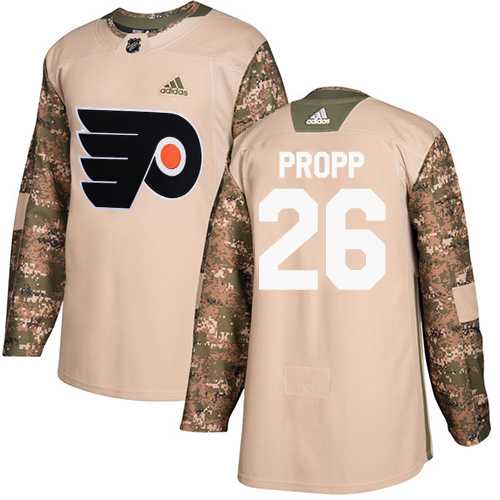 Men's Adidas Philadelphia Flyers #26 Brian Propp Camo Authentic 2017 Veterans Day Stitched NHL Jersey