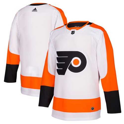 Men's Adidas Philadelphia Flyers Blank White Road Authentic Stitched NHL Jersey