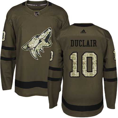 Men's Adidas Phoenix Coyotes #10 Anthony Duclair Green Salute to Service Stitched NHL