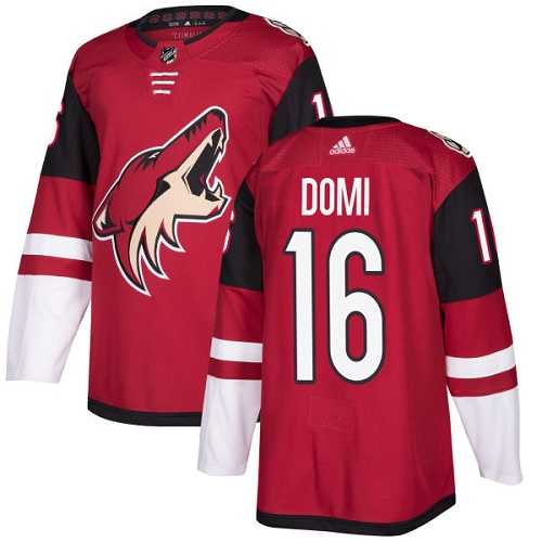 Men's Adidas Phoenix Coyotes #16 Max Domi Maroon Home Authentic Stitched NHL Jersey
