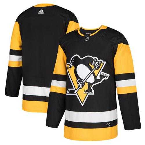 Men's Adidas Pittsburgh Penguins Blank Black Home Authentic Stitched NHL