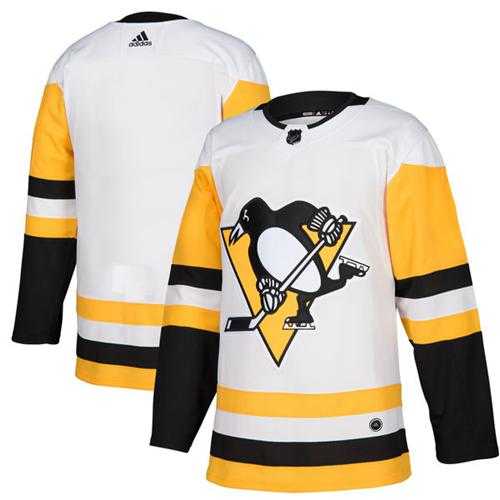 Men's Adidas Pittsburgh Penguins Blank White Road Authentic Stitched NHL