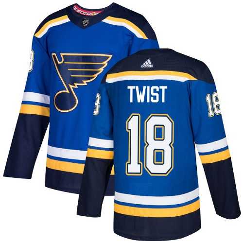 Men's Adidas St. Louis Blues #18 Tony Twist Blue Home Authentic Stitched NHL Jersey