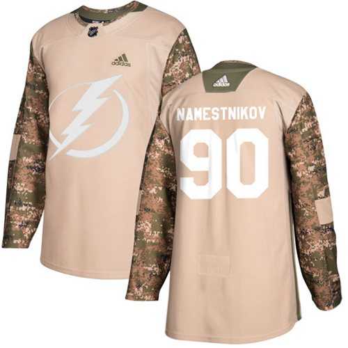 Men's Adidas Tampa Bay Lightning #90 Vladislav Namestnikov Camo Authentic 2017 Veterans Day Stitched NHL Jersey