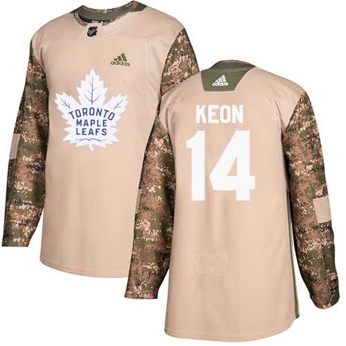 Men's Adidas Toronto Maple Leafs #14 Dave Keon Camo Authentic 2017 Veterans Day Stitched NHL Jersey