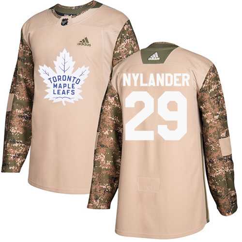 Men's Adidas Toronto Maple Leafs #29 William Nylander Camo Authentic 2017 Veterans Day Stitched NHL Jersey