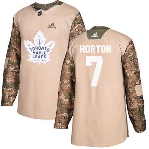 Men's Adidas Toronto Maple Leafs #7 Tim Horton Camo Authentic 2017 Veterans Day Stitched NHL Jersey