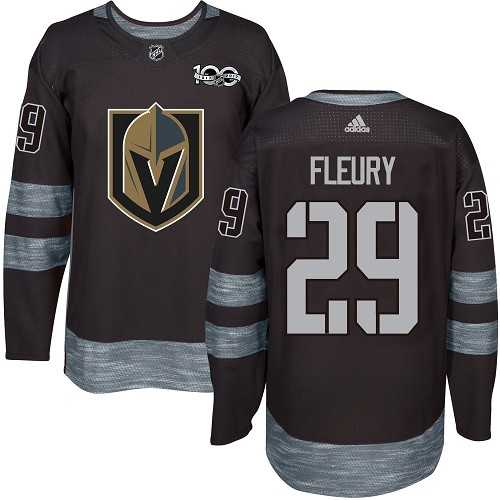 Men's Adidas Vegas Golden Knights #29 Marc-Andre Fleury Black 1917-2017 100th Anniversary Stitched NHL Jersey