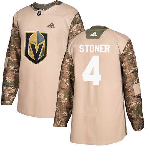 Men's Adidas Vegas Golden Knights #4 Clayton Stoner Camo Authentic 2017 Veterans Day Stitched NHL Jersey