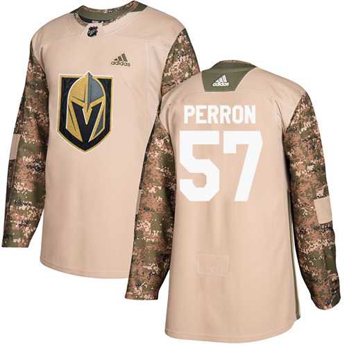 Men's Adidas Vegas Golden Knights #57 David Perron Camo Authentic 2017 Veterans Day Stitched NHL Jersey