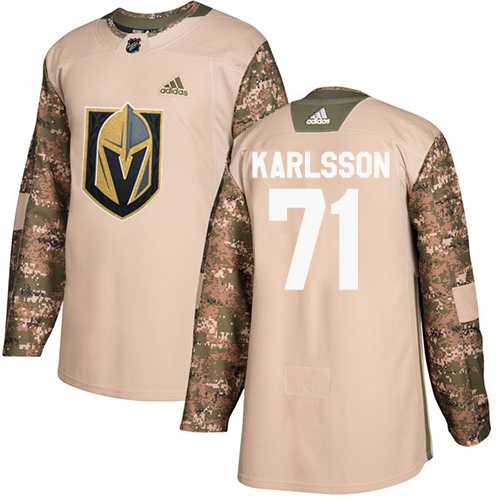 Men's Adidas Vegas Golden Knights #71 William Karlsson Camo Authentic 2017 Veterans Day Stitched NHL Jersey