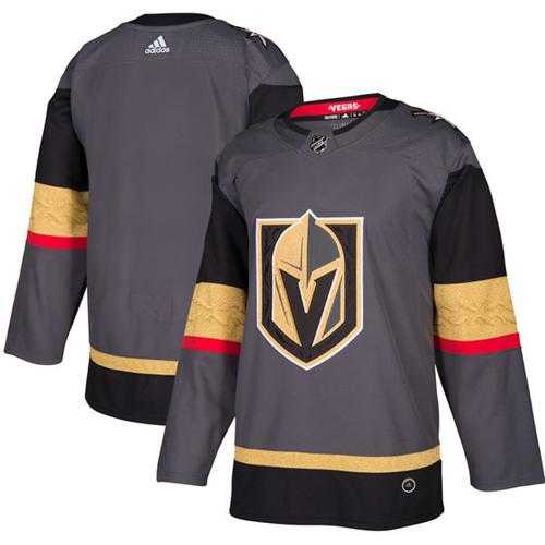 Men's Adidas Vegas Golden Knights Blank Grey Home Authentic Stitched NHL