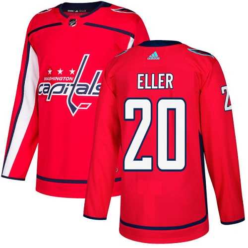 Men's Adidas Washington Capitals #20 Lars Eller Red Home Authentic Stitched NHL Jersey